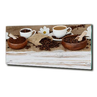 Schilderij glas Een kopje koffie