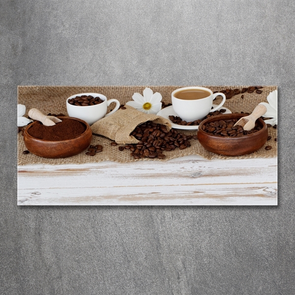 Schilderij glas Een kopje koffie