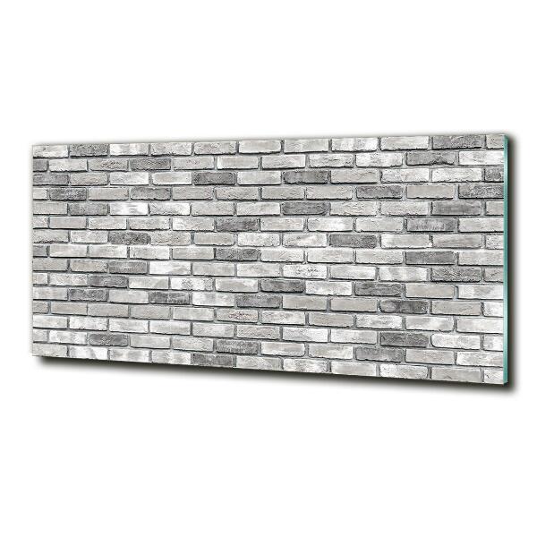 Foto schilderij op glas Bakstenen muur