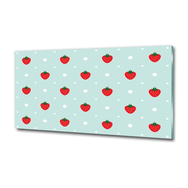 Foto schilderij op glas Aardbei-pictogrammen