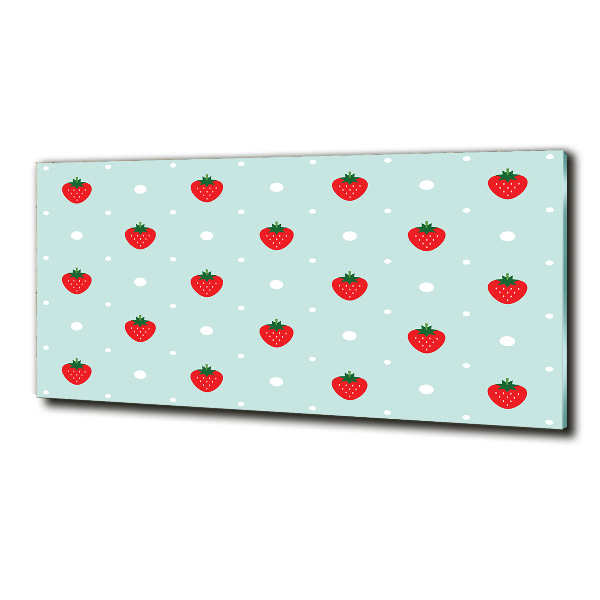 Foto schilderij op glas Aardbei-pictogrammen