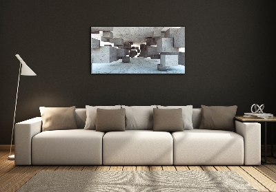 Foto schilderij op glas Kubussen van beton