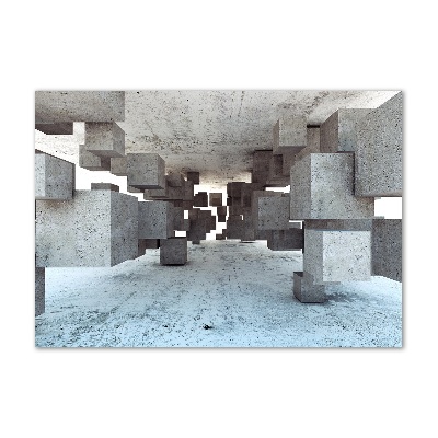 Foto schilderij op glas Kubussen van beton