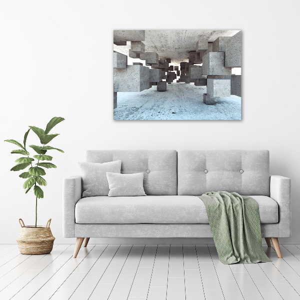 Foto schilderij op glas Kubussen van beton