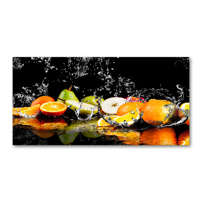 Foto schilderij op glas Fruit en water