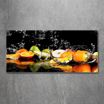 Foto schilderij op glas Fruit en water