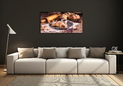 Schilderij op glas Croissants
