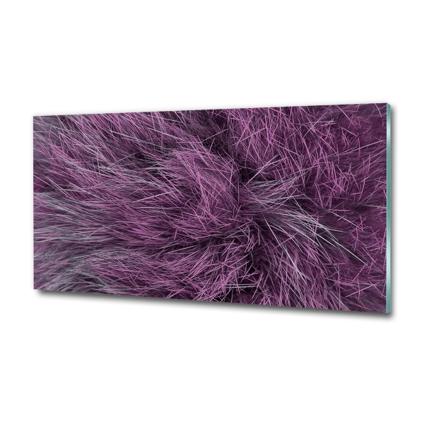 Schilderij op glas Roze bont