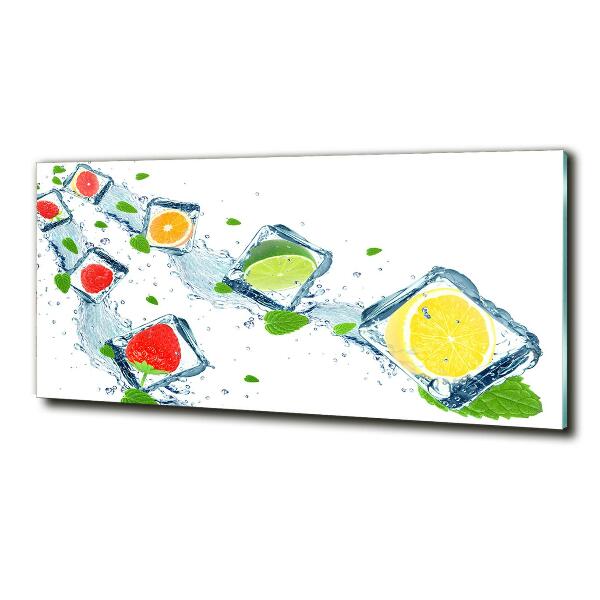 Schilderij glas Fruitblokjes
