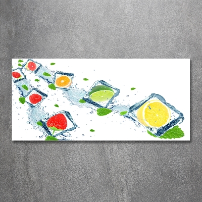 Schilderij glas Fruitblokjes