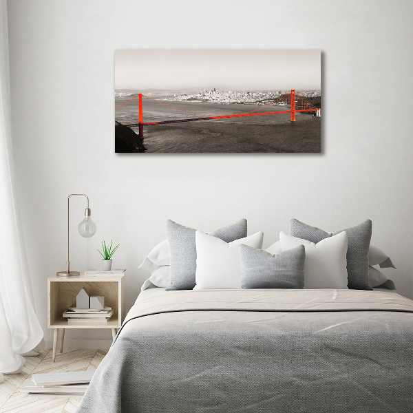 Schilderij op glas San Francisco-brug