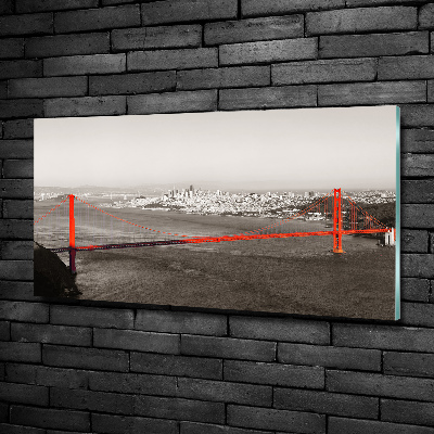 Schilderij op glas San Francisco-brug