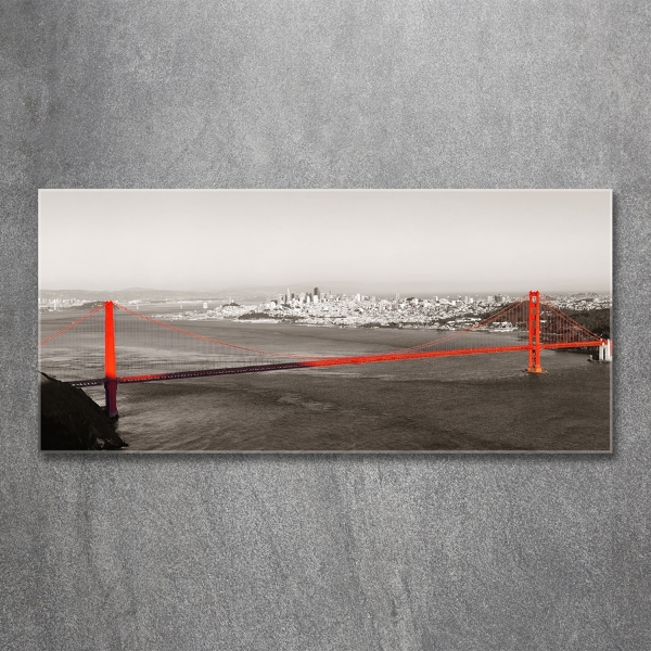 Schilderij op glas San Francisco-brug