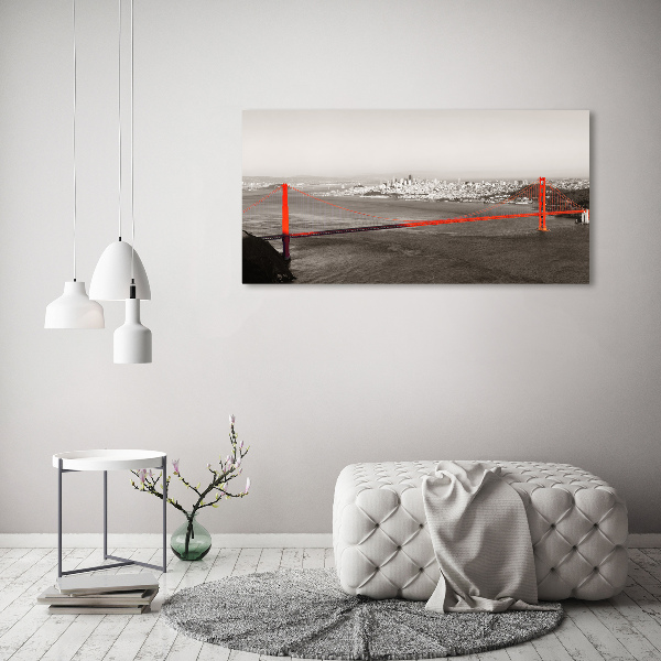 Schilderij op glas San Francisco-brug