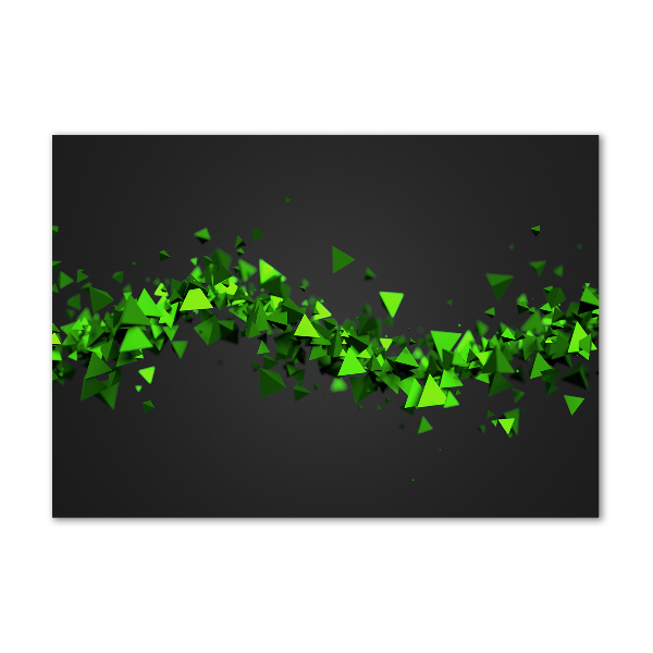 Schilderij glas Geometrische golf