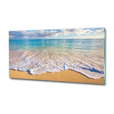 Schilderij glas Hawaiiaans strand