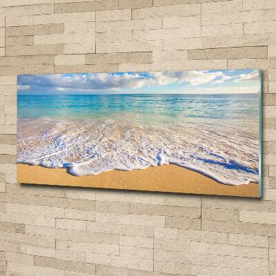 Schilderij glas Hawaiiaans strand