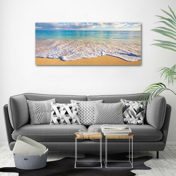 Schilderij glas Hawaiiaans strand