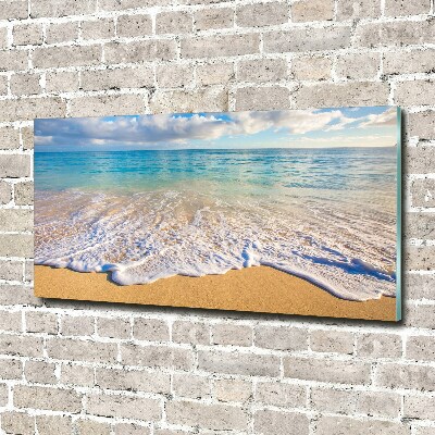 Schilderij glas Hawaiiaans strand