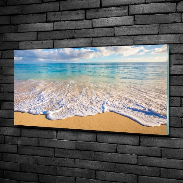 Schilderij glas Hawaiiaans strand