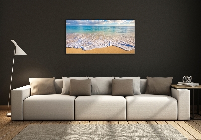 Schilderij glas Hawaiiaans strand