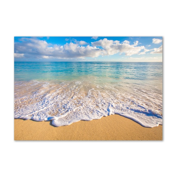 Schilderij glas Hawaiiaans strand