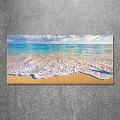 Schilderij glas Hawaiiaans strand
