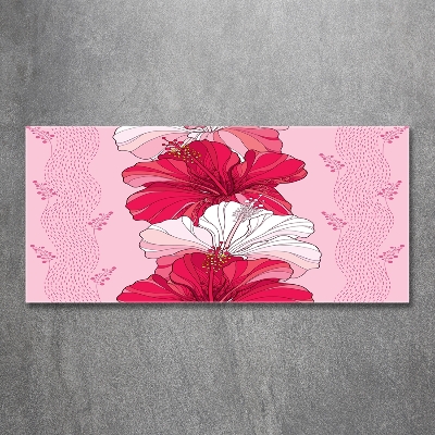 Foto schilderij op glas Hawaiiaanse bloemen