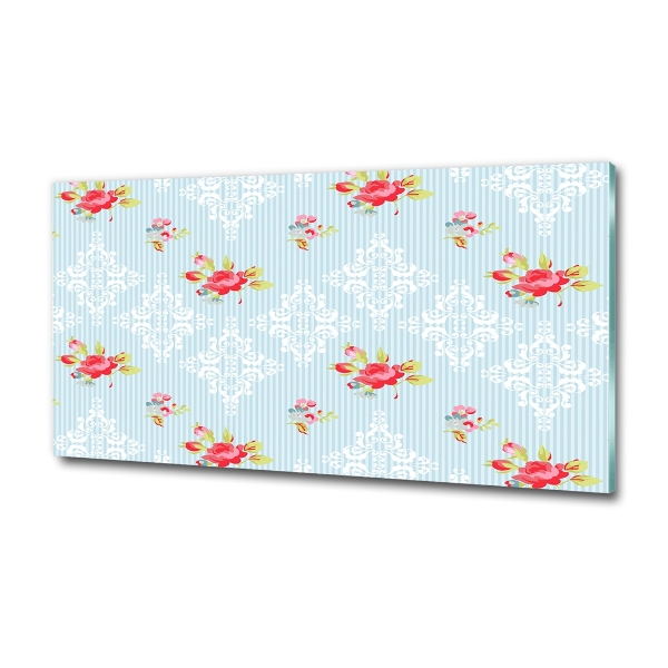 Foto schilderij op glas Rozen en versieringen