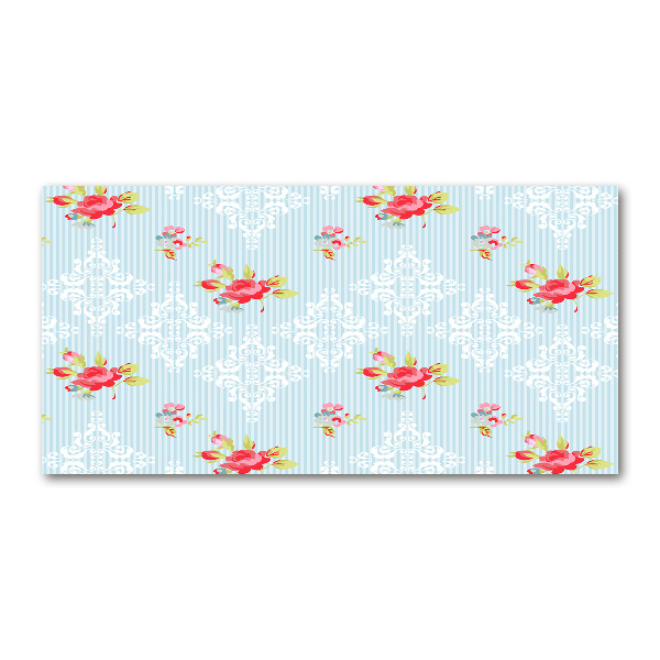 Foto schilderij op glas Rozen en versieringen