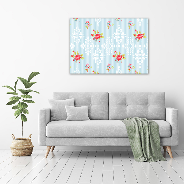 Foto schilderij op glas Rozen en versieringen