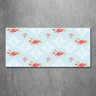 Foto schilderij op glas Rozen en versieringen