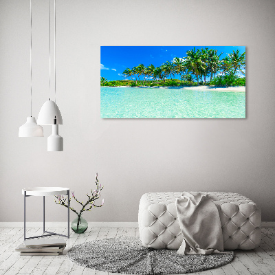 Foto schilderij op glas Tropisch strand