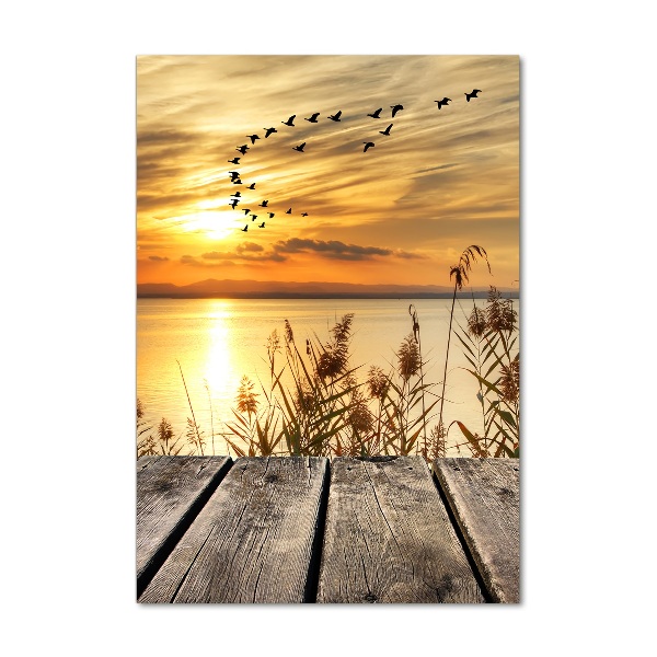 Verticaal glasschilderij Zonsondergang