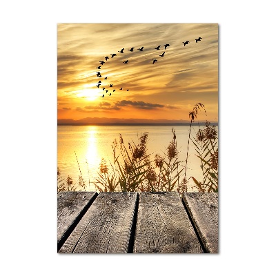 Verticaal glasschilderij Zonsondergang