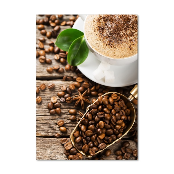 Verticale foto op glas Koffie