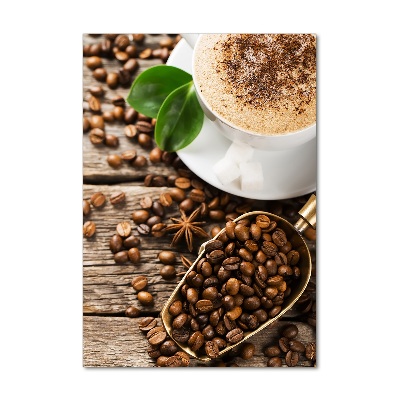 Verticale foto op glas Koffie