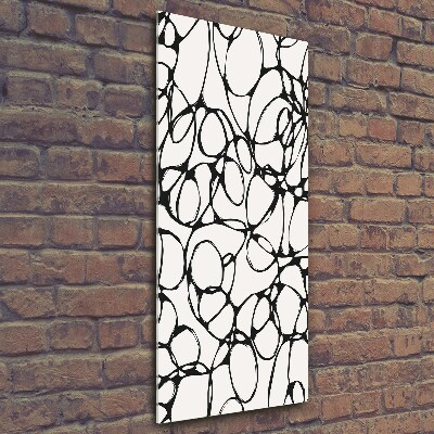 Verticaal glasschilderij Chaotische cirkels