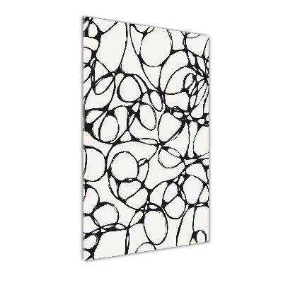 Verticaal glasschilderij Chaotische cirkels