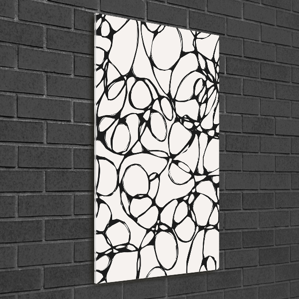 Verticaal glasschilderij Chaotische cirkels