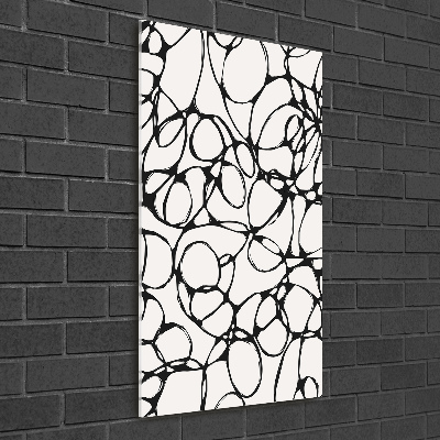 Verticaal glasschilderij Chaotische cirkels