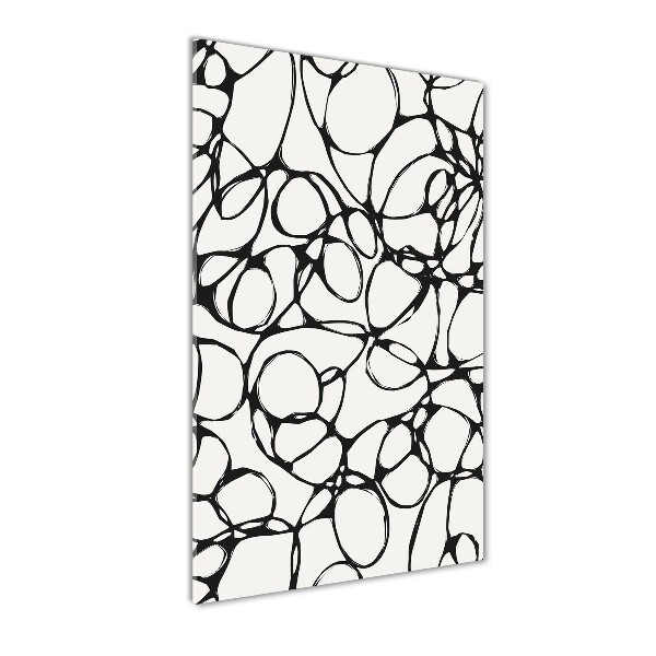 Verticaal glasschilderij Chaotische cirkels