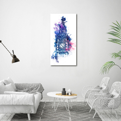 Verticale foto op glas Kleurrijke Big Ben