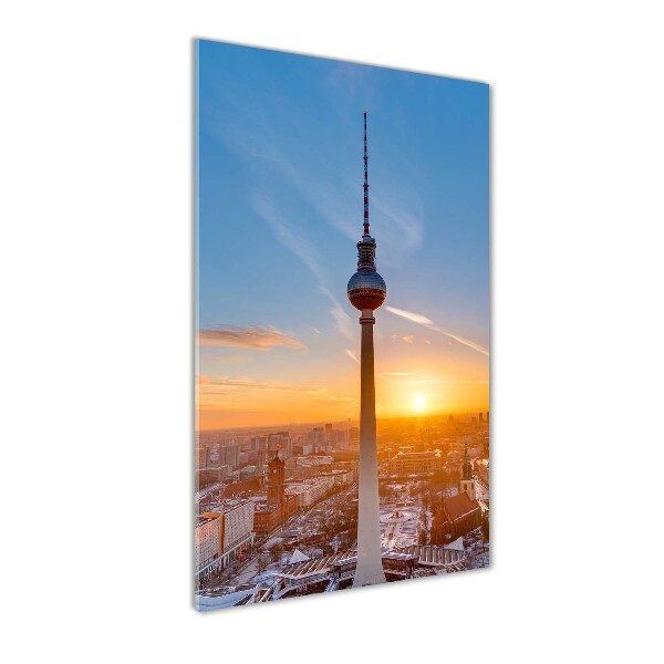 Verticaal glasschilderij TV-toren