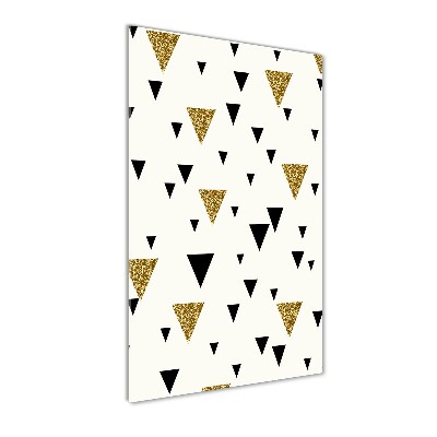 Verticale glasfoto Achtergrond met driehoeken