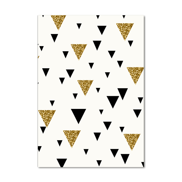 Verticale glasfoto Achtergrond met driehoeken