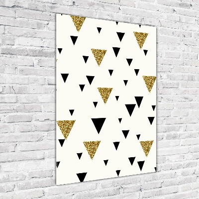 Verticale glasfoto Achtergrond met driehoeken
