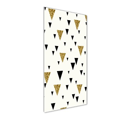 Verticale glasfoto Achtergrond met driehoeken