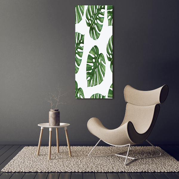Verticale glasfoto Monstera