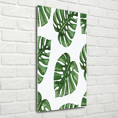 Verticale glasfoto Monstera